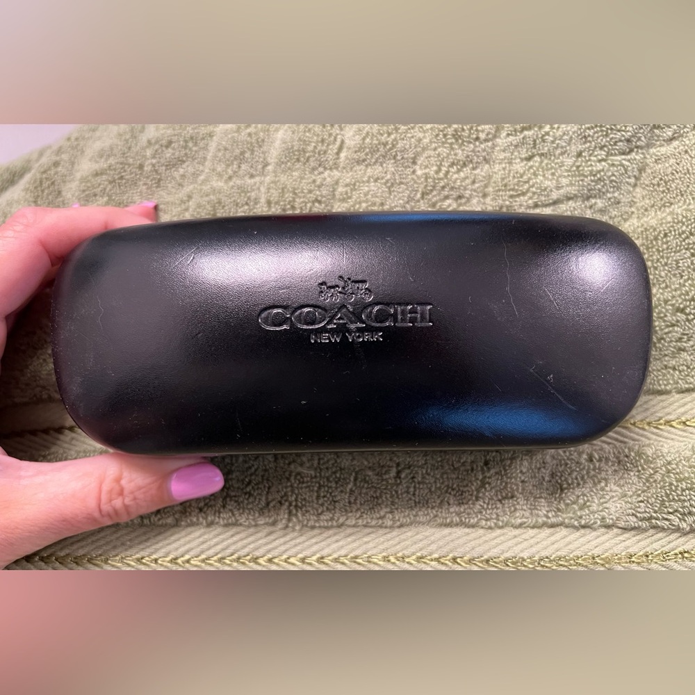 Coach Black Leather Eyeglasses/Sunglasses Case